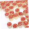 IMIKEYA 1set Game Wooden Cards and Double-Sided Number Chips for Family Gatherings Parties and Group Fun view 3