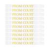 10Pcs Prom Court Sashes, School Dance Graduation Party Accessories for Prom King and QueenGraduation Party White Gold view 1
