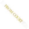 10Pcs Prom Court Sashes, School Dance Graduation Party Accessories for Prom King and QueenGraduation Party White Gold view 2