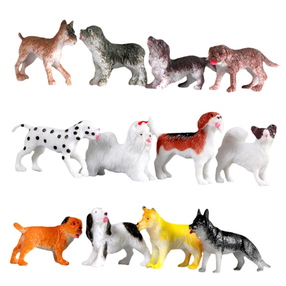 Abaodam 1set Mini Dog Model Collection Realistic Simulation Dog Figurines for Boys and Girls Playtime and Home Decoration Imagination and Recognition Skills