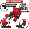 10 in 1 Commander Deck Box Set,for 2400+ Unsleeved Cards,Including Premium XLarge Trading Card Storage Box,5 PCS Deck Case Display,Gift Dice & Card Divider,Fit for MTG/TCG/Magic (Black & Red Set) view 2