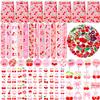 110PCS Cherry Party Favors She's The Cherry On Top Slap Bracelet Summer Fruit Cherries Stickers Tattoos, Keychain, Button Pins, Cute Cherry Party Gift Bag for Wedding Bridal Baby Shower Supplies view 1