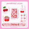 110PCS Cherry Party Favors She's The Cherry On Top Slap Bracelet Summer Fruit Cherries Stickers Tattoos, Keychain, Button Pins, Cute Cherry Party Gift Bag for Wedding Bridal Baby Shower Supplies view 2