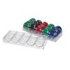 Hohopeti Acrylic Poker Chip Organizer Transparent Chips Storage Box with Classified Compartments for Easy Organization Great for Parties and view 3