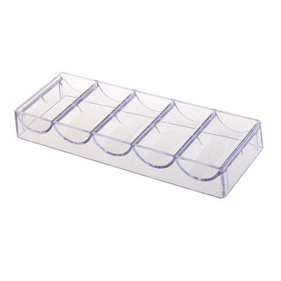 OFFIGAM Transparent Poker Chip Storage Box Visible Chip Organizer for Easy Access Eco-Friendly Acrylic Design for Game and Tournaments