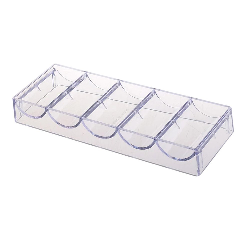 OFFIGAM Transparent Poker Chip Storage Box Visible Chip Organizer for Easy Access Eco-Friendly Acrylic Design for Game and Tournaments