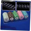 OFFIGAM Transparent Poker Chip Storage Box Visible Chip Organizer for Easy Access Eco-Friendly Acrylic Design for Game and Tournaments view 2