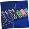 CIYODO 1Pc Poker Chips Organizer Case Transparent Container for Easy Storage Five Design Keeps Chips Protected and Organized for Game and view 3