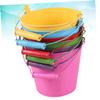 BCOATH 6pcs Boys and Girls Sand Bucket Creative Tinplate Toy Buckets for Random Colors Lightweight and for and Sandbox Activities view 4