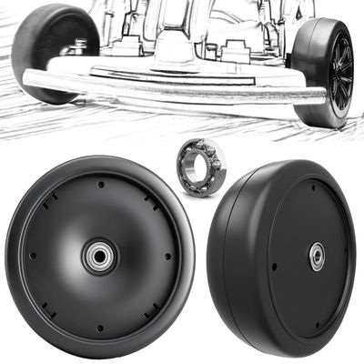 2Pack 8.6''/22CM Solid Rubber Tires for Power Wheels Electric Drift Crazy Cart Front Wheel Upgrade,1.2cm/0.47in Aperture Go Kart Tires for Kids Ride on Toys Car Replacement Parts(8.6inch tires)