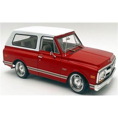 1970 Jimmy Red Metallic with White Top Slammed Custom Limited Edition to 402 Pieces Worldwide 1/18 Diecast Model Car by Acme A1807715