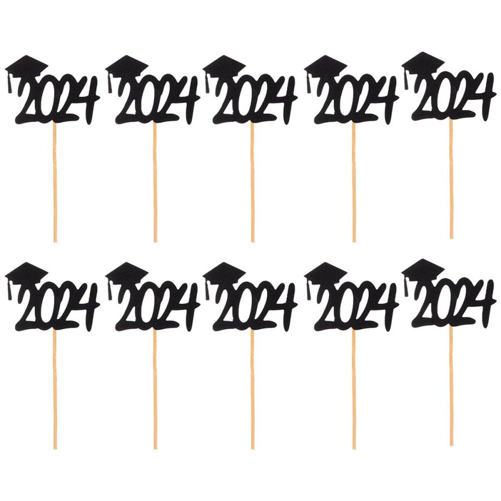 OFFIGAM 20pcs Graduation Cupcake Toppers Graduation Caps Decorative Picks Cake Decorations and School Celebrations Safe and Lightweight and Design