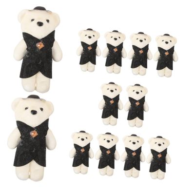 Angoily 10pcs Adorable Bear Dolls for Bouquet Decoration Graduation Bear Ornaments for Parties Valentine Day and Floral Arrangements Soft Foam Material Lightweight and Practical