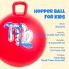 ZOOJOY 18 Inch Red Hopper Balls for Kids 3-6, Sit On Bouncy Ball with Handle, Inflatable Hippity Hop Ball for Indoor/Outdoor Play, Hoping Toys for Kids with Pump view 2