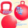 ZOOJOY 18 Inch Red Hopper Balls for Kids 3-6, Sit On Bouncy Ball with Handle, Inflatable Hippity Hop Ball for Indoor/Outdoor Play, Hoping Toys for Kids with Pump view 3