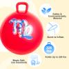 ZOOJOY 18 Inch Red Hopper Balls for Kids 3-6, Sit On Bouncy Ball with Handle, Inflatable Hippity Hop Ball for Indoor/Outdoor Play, Hoping Toys for Kids with Pump view 4
