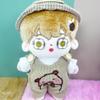 niannyyhouse 17cm Doll Clothes Hat White T-Shirt Animal Print Overalls 15cm Plush Doll Dressup (Brown-1) view 2