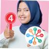 FOYTOKI Handheld Answer Paddle Classroom Game Accessory Sturdy Material Reusable Paddle Sign for Teacher Flip Sticks for Classroom view 3
