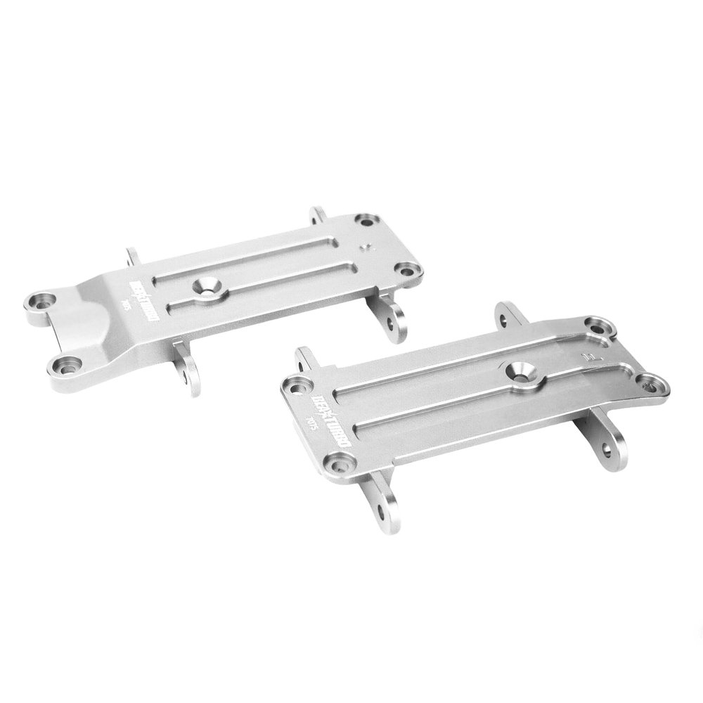 BEAXTURBO Racing Upgrade Parts RC CNC Aluminum Front Rear Tie Bar Pin Mount for Traxxas XRT X-MAXX1:5 (Silver)
