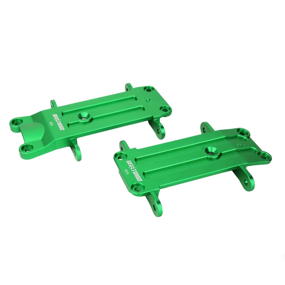 BEAXTURBO Racing Upgrade Parts RC CNC Aluminum Front Rear Tie Bar Pin Mount for Traxxas XRT X-MAXX1:5 (Green)