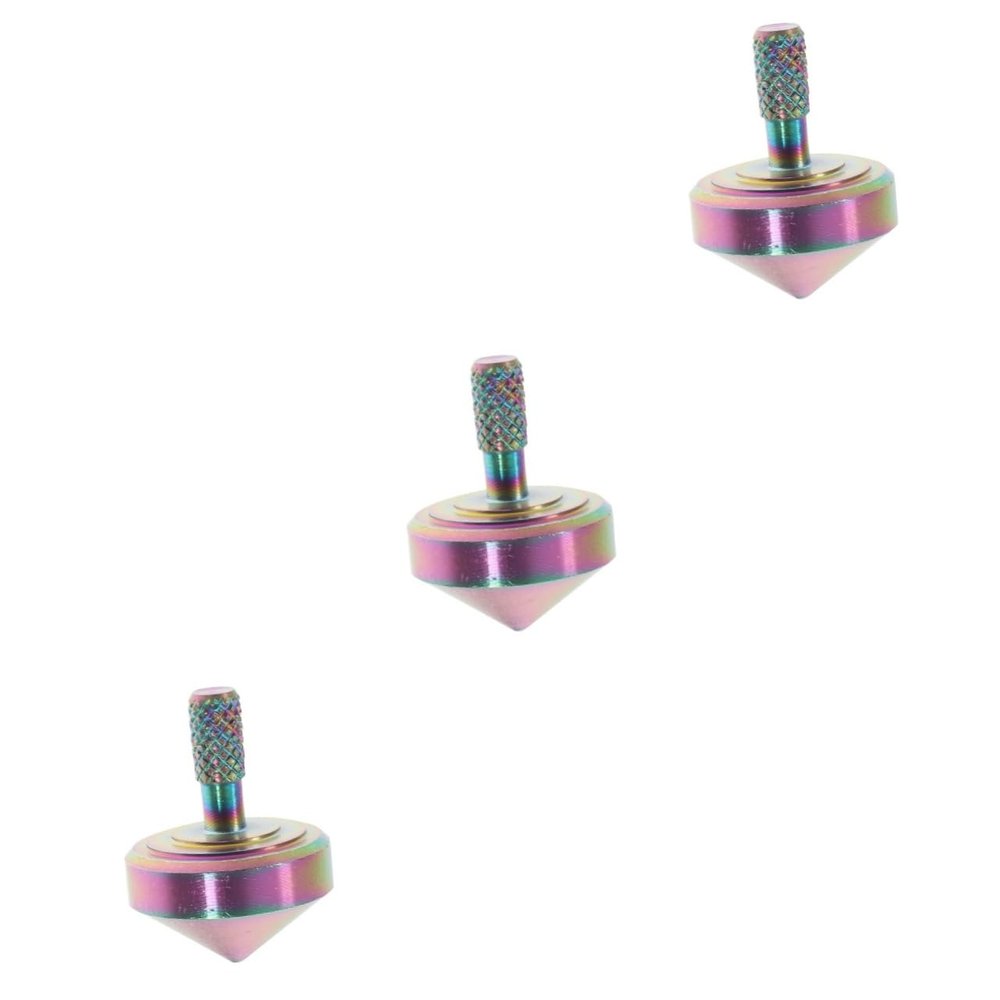 BESTonZON 3pcs Spinning Tops for Adults Metal Spinning Top Alloy Gyroscope Toy Boys and Girls for Stress Relief