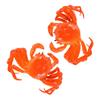 Abaodam 2pcs Realistic Cooked Crab Model Artificial Faux Crab Decoration for Dining Table Kitchen for Parties Educational Play view 1
