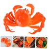 Abaodam 2pcs Realistic Cooked Crab Model Artificial Faux Crab Decoration for Dining Table Kitchen for Parties Educational Play view 3