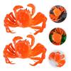 Abaodam 2pcs Realistic Cooked Crab Model Artificial Faux Crab Decoration for Dining Table Kitchen for Parties Educational Play view 4