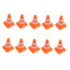 Toddmomy 10pcs Simulation Road Cone Toys Mini Plastic Traffic Signs for Boys and Girls Creative Roadblock Accessories for Playtime and Educational Fun view 1