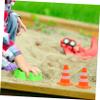 Toddmomy 10pcs Simulation Road Cone Toys Mini Plastic Traffic Signs for Boys and Girls Creative Roadblock Accessories for Playtime and Educational Fun view 3