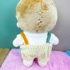 niannyyhouse 15cm Plush Doll Clothes White T-Shirt Fruit Pattern Overalls 17cm Doll Dressup (Pink) view 3