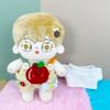 niannyyhouse 15cm Plush Doll Clothes White T-Shirt Fruit Pattern Overalls 17cm Doll Dressup (Pink) view 4