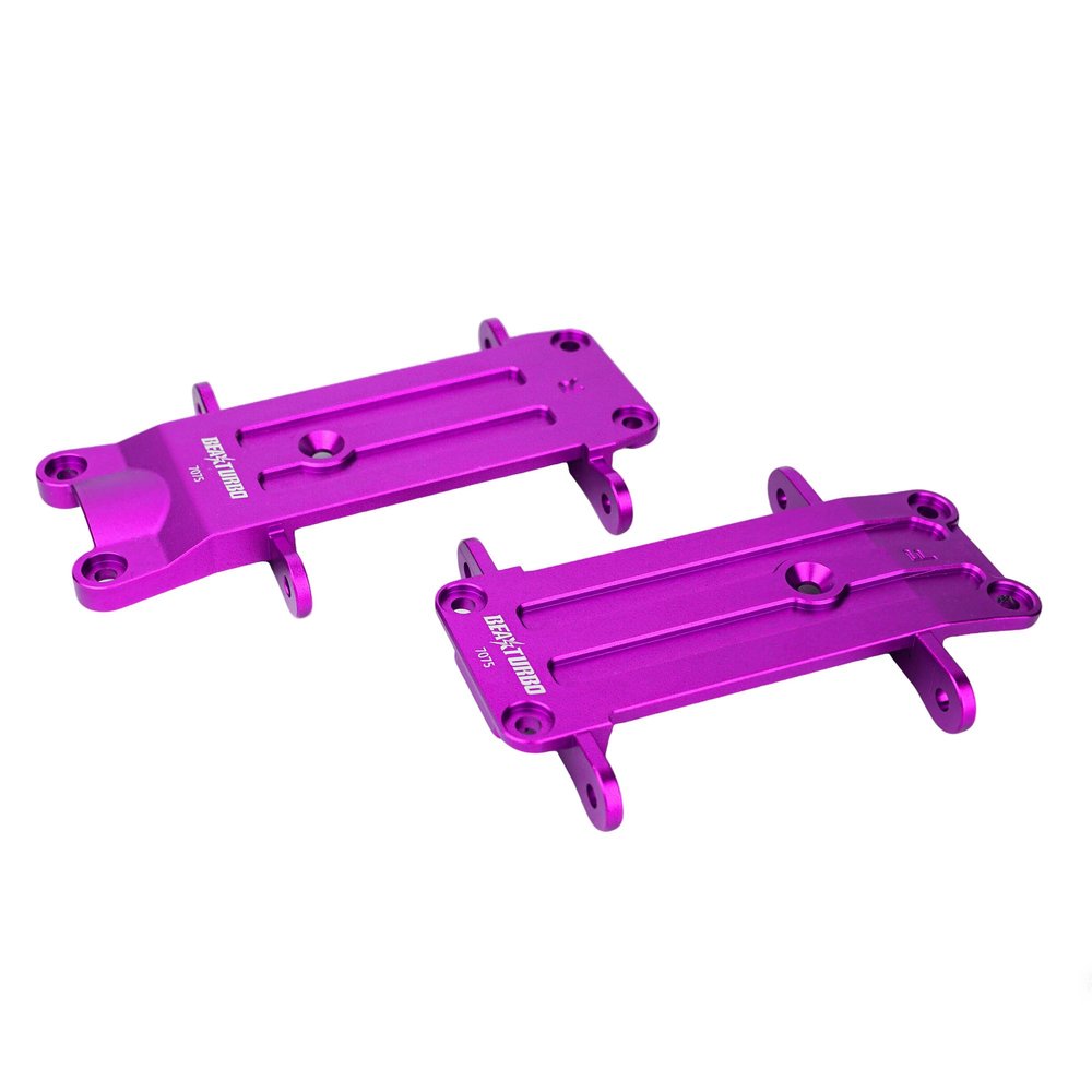 BEAXTURBO Racing Upgrade Parts RC CNC Aluminum Front Rear Tie Bar Pin Mount for Traxxas XRT X-MAXX1:5 (Purple)