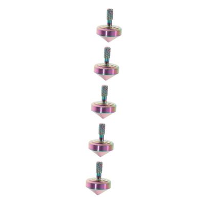 BESTonZON 5pcs Top Alloy Vintage Gyroscope Desktop Toy for Boys and Girls Portable Relief Mesmerizing Rotation for Home Office Decor