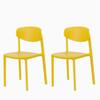 2pcs/Set 1:6 Scale Dollhouse Miniature mini Simulation Plastic Dining Chair,Cafe Chair,Armchair Model,bjdob11blythegsc Furniture Accessories (Yellow) view 1