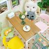 2pcs/Set 1:6 Scale Dollhouse Miniature mini Simulation Plastic Dining Chair,Cafe Chair,Armchair Model,bjdob11blythegsc Furniture Accessories (Yellow) view 3