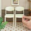 2pcs/Set 1:6 Scale Dollhouse Miniature mini Simulation Plastic Dining Chair,Cafe Chair,Armchair Model,bjdob11blythegsc Furniture Accessories (Yellow) view 4