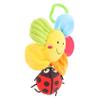 DECHOUS Flower Pull-String Hanging Toy for Crib and Stroller Musical Toy with Cartoon Design Engaging Soft Plush Plaything for Boy Girl Development and Coordination view 1