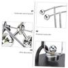 Abaodam Perpetual Motion Desk Toy Decorative Kinetic Science Ornament for Home Office School Unique Science Lovers Elegant Silver Design view 3