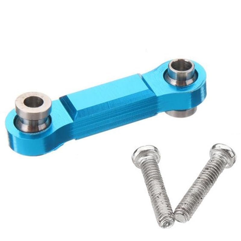 Servo Rudder Rod Metal Upgrade Rc Car Parts for Wltoys A959-B A969 A979(Blue)