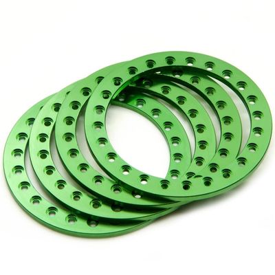 4Pcs Metal Alloy 2.2'' Replacement Wheel Beadlock Ring 7 Colors for Axial Wraith 1/10 RC Crawler Car 2.2 inch Wheel Rims(Green)