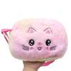 Amamcy Cute Cat Crossbody Bag for Girls Fluffy Shoulder Bag Faux Fur Kitty Purse Animal Plush Daypack Kawaii Purse for Girls view 2