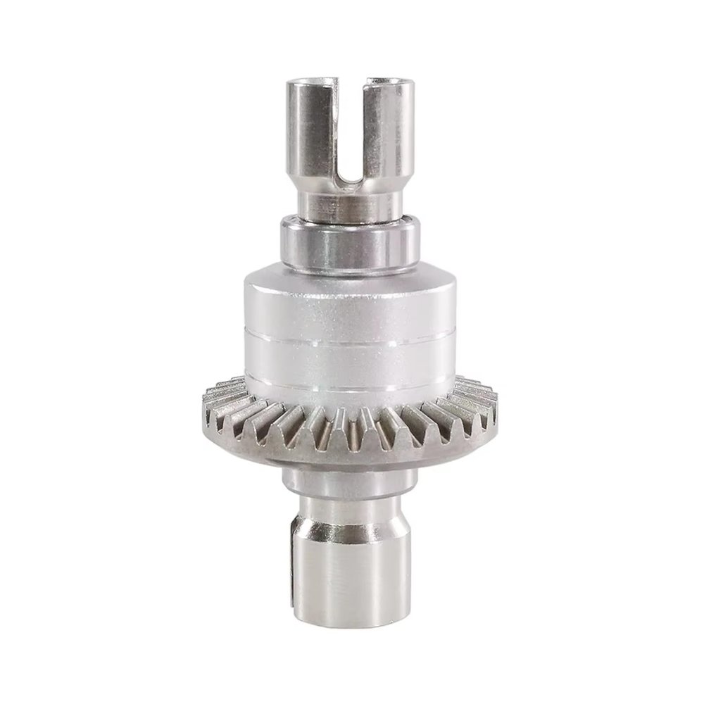 for MJX for Hyper Go 16207 H16BM-PL 14210 H14BM 14301-02-03 1/14 1/16 Metal Front and Rear Differential Gear RC Cars Parts Upgraded RC Car Parts(Silver)