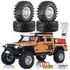 REDSPIDER2.2'' Metal Beadlock Wheels and Mud Terrain Crawler Tires Set4PCS2.2in RC Big Tire OD 5.35in for 1/8 1/10 RC Crawler Car Upgrade KM5 YK4082 YK4083 SCX10 RBX10 RR10 TRX4 TRX6 (Silvery) view 3