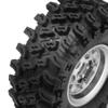 REDSPIDER2.2'' Metal Beadlock Wheels and Mud Terrain Crawler Tires Set4PCS2.2in RC Big Tire OD 5.35in for 1/8 1/10 RC Crawler Car Upgrade KM5 YK4082 YK4083 SCX10 RBX10 RR10 TRX4 TRX6 (Silvery) view 4