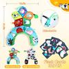 Tummy Time Pillow, High Contrast Tummy Time Mat with Black & White Flash Cards, Double-Sided Tummy Time Cushion with Mirror & Teether Sensory Toys, Baby Toys for Infant Newborn 0-12 Months Babies view 2