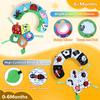 Tummy Time Pillow, High Contrast Tummy Time Mat with Black & White Flash Cards, Double-Sided Tummy Time Cushion with Mirror & Teether Sensory Toys, Baby Toys for Infant Newborn 0-12 Months Babies view 4