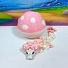3D Printed Baby Dragon with Egg, Articulated 6" White and Pink Mushroom Baby Dragon, Fidget ADHD Autism Toy BD012-WPME view 2