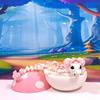 3D Printed Baby Dragon with Egg, Articulated 6" White and Pink Mushroom Baby Dragon, Fidget ADHD Autism Toy BD012-WPME view 3
