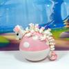 3D Printed Baby Dragon with Egg, Articulated 6" White and Pink Mushroom Baby Dragon, Fidget ADHD Autism Toy BD012-WPME view 4